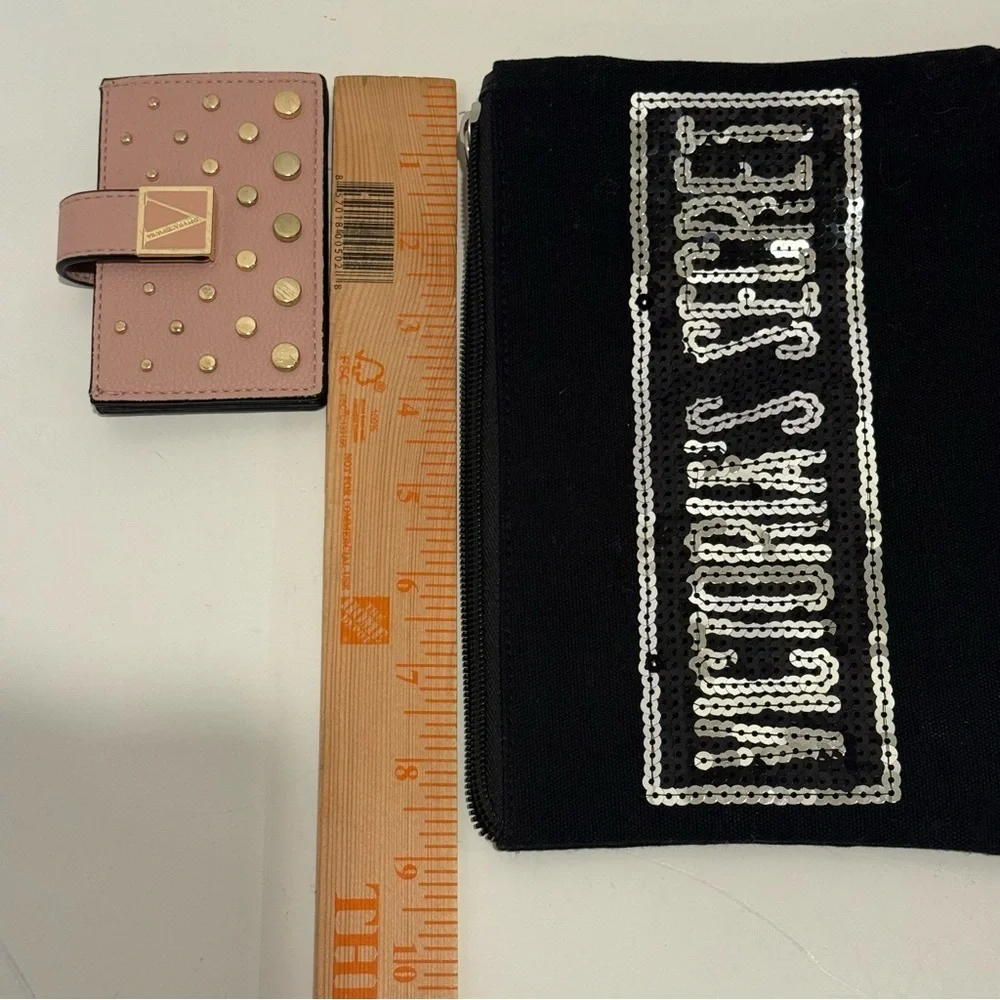 Victoria's Secret Bundle Pink Accordion Wallet + Black Wristlet DAMAGED READ - Picture 6 of 6